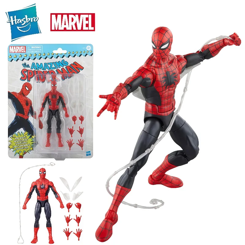

В наличии Hasbro Marvel Legends Series Ретро Удивительный Человек-Паук Аниме Фигурка Модель Соберите Хобби Игрушки Праздничный Подарок