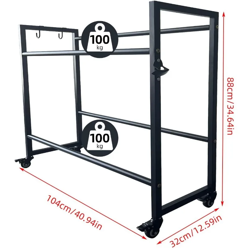 Drinks Crate Holder,2 Tier Beverage Crate Rack with Rollers and Bottle Opener,Water Bottle Storage Racks Steel Crntry