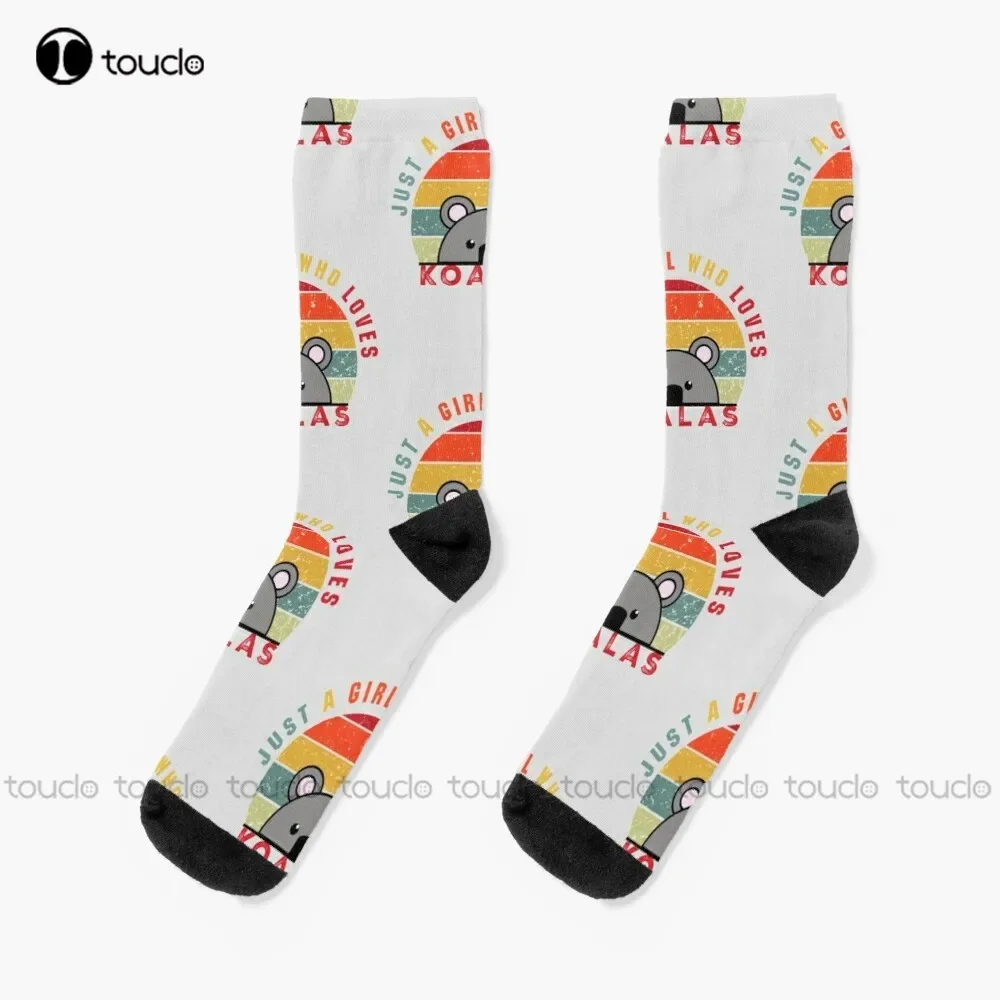 

New Just A Girl Who Loves Koalas Brown Socks Personalized Custom Unisex Adult Teen Socks Halloween Christmas Gift