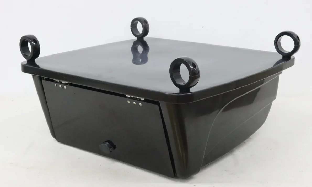Universal T-Top Electronics Box Black SB200 Clamp on Overhead  Center Console Boat Marine Storage