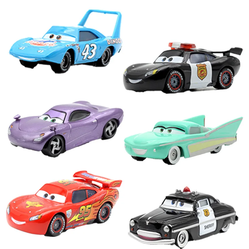 

5Pcs Disney Pixar Cars Lightning Mcqueen Jackson Storm Mack 1:55 Diecast Metal mini Car Model Collection Kids Toys Birthday Gift