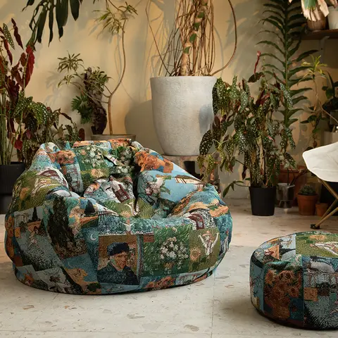 현대 이탈리아 빨 수있는 소파 녹색 독특한 Luxry 코너 푹신한 침실 콩 가방 퍼프 게으른 싱글 푸프 Geant 가구 홈