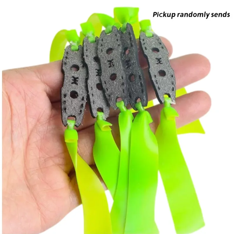 1.0mm Thick Flat Latex Slingshot Bands Pre-installed Rubber Straps for Outdoor Shooting Training Wear-Resistant Spare Accessorie