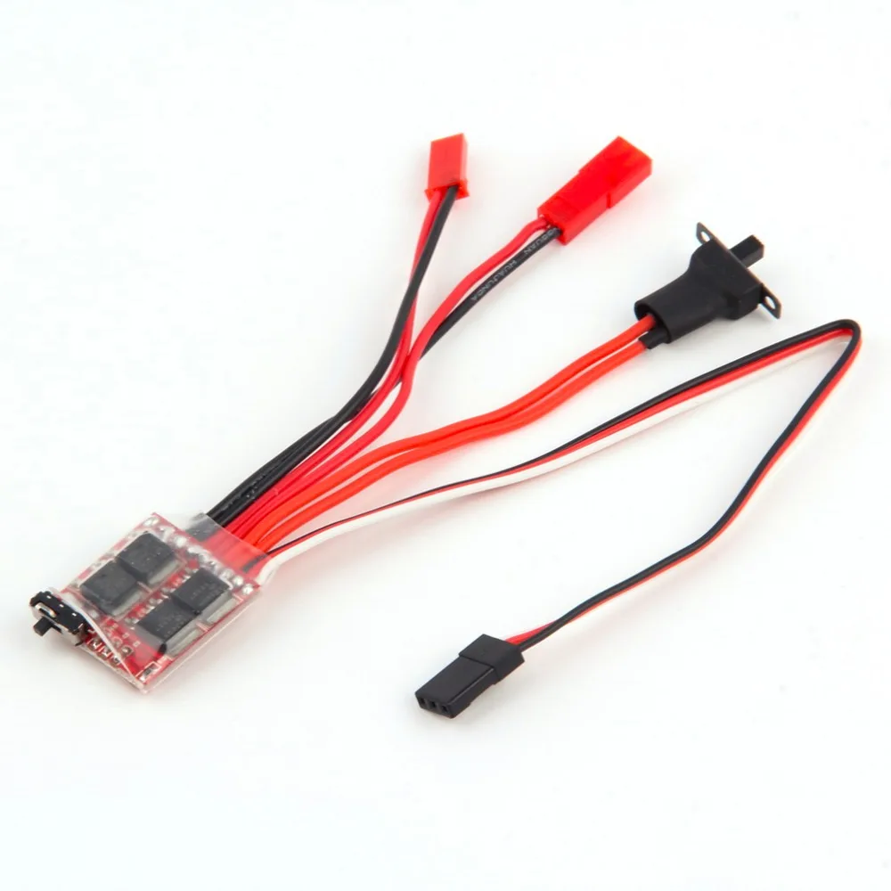 20A Motor Speed RC ESC 2KHz Forward Backward Brush Brake RC 2S for Controller Boat Car Prototank Top Regulator