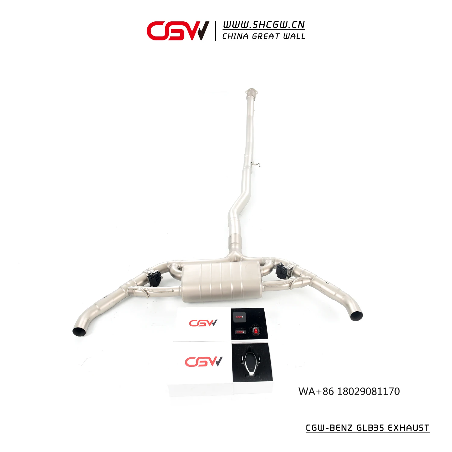 

Выхлопная система из нержавеющей стали с глушителем Cat-back для GLB35 2020-2025