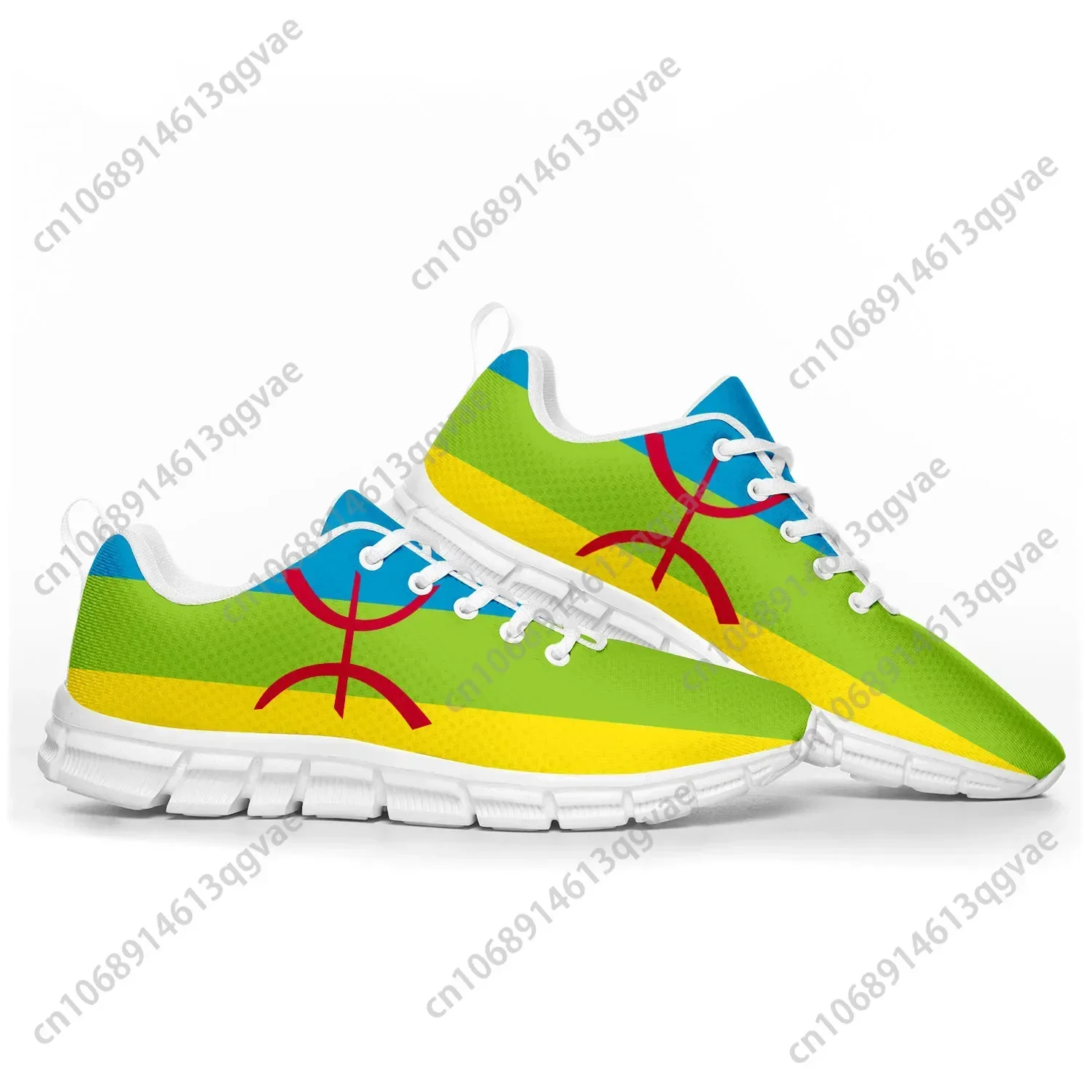 Berber Flag Pop Sports Shoes Mens Womens  Sneakers Berber Casual Custom High Quality Couple Shoes White