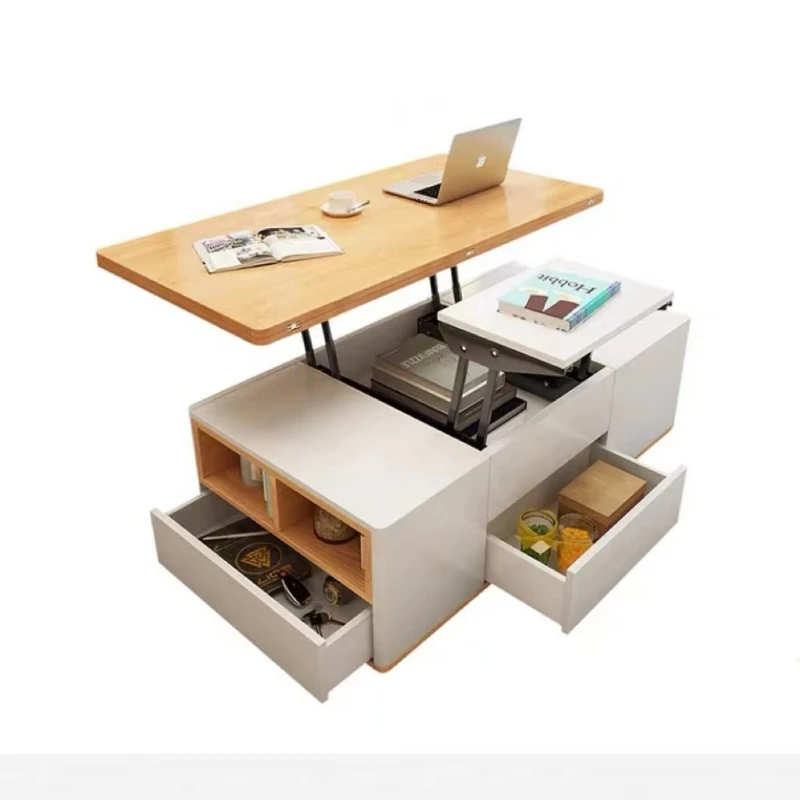 Multifunctional adjustable extendable lifting table convertible coffee table dining table