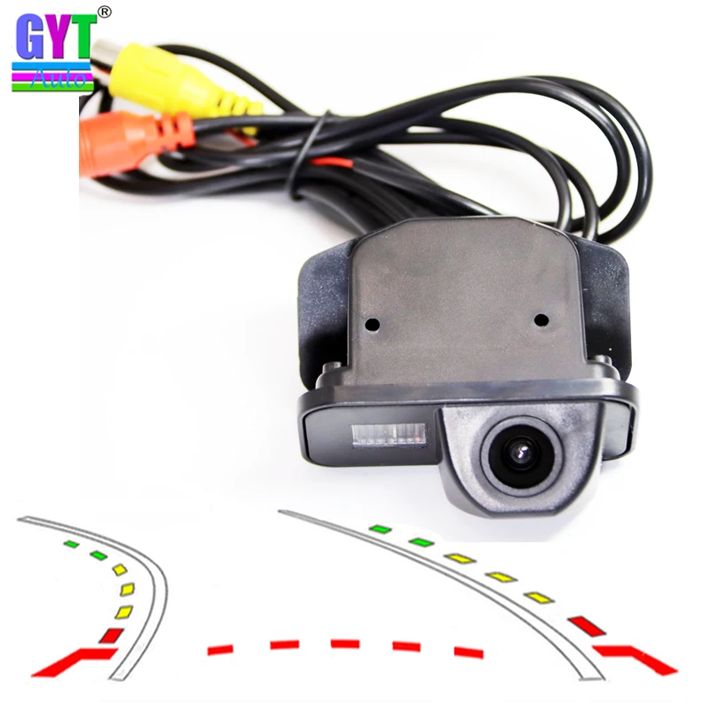 도요타 코롤라 바이오스 어벤시스 T25 T27 Auris Sienna Scion xB xD Urban Cruiser용 동적 궤도 자동차 후방 카메라