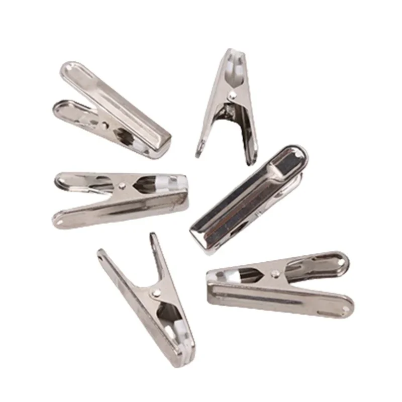 Utility Metal Clips Stainless Steel Clothes Pins Laundry Clips Underwear Pegs for Clothesline Kitchen Food Bag Storage Clip