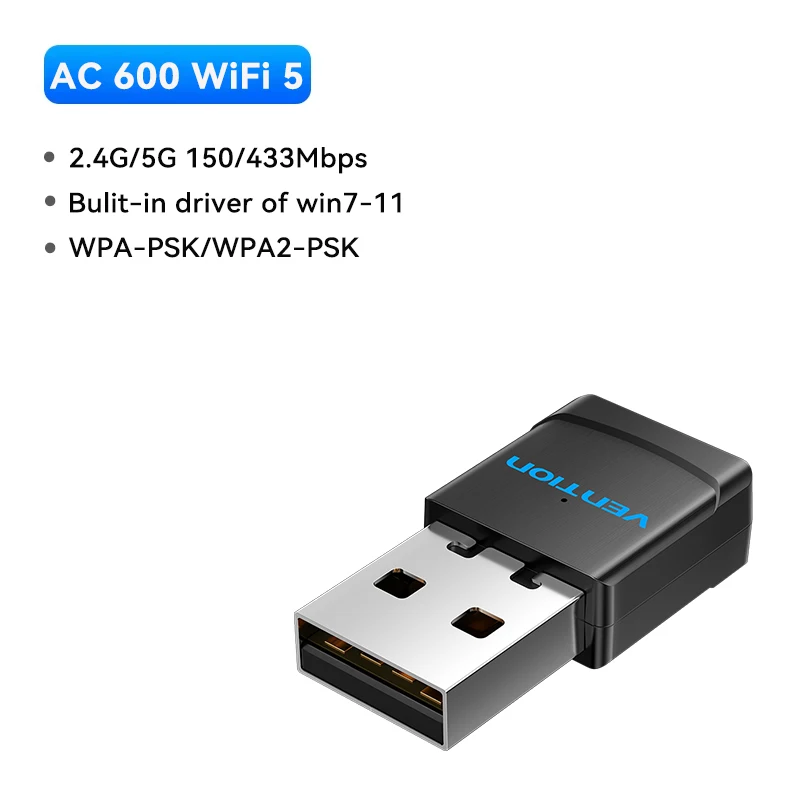 Vention WiFi 6 USB Adapter AX900 Draadloze Netwerkkaart Dual Band 2.4GHz 5GHz Dongle Antenne USB Wifi voor Windows PC Laptop 11 10