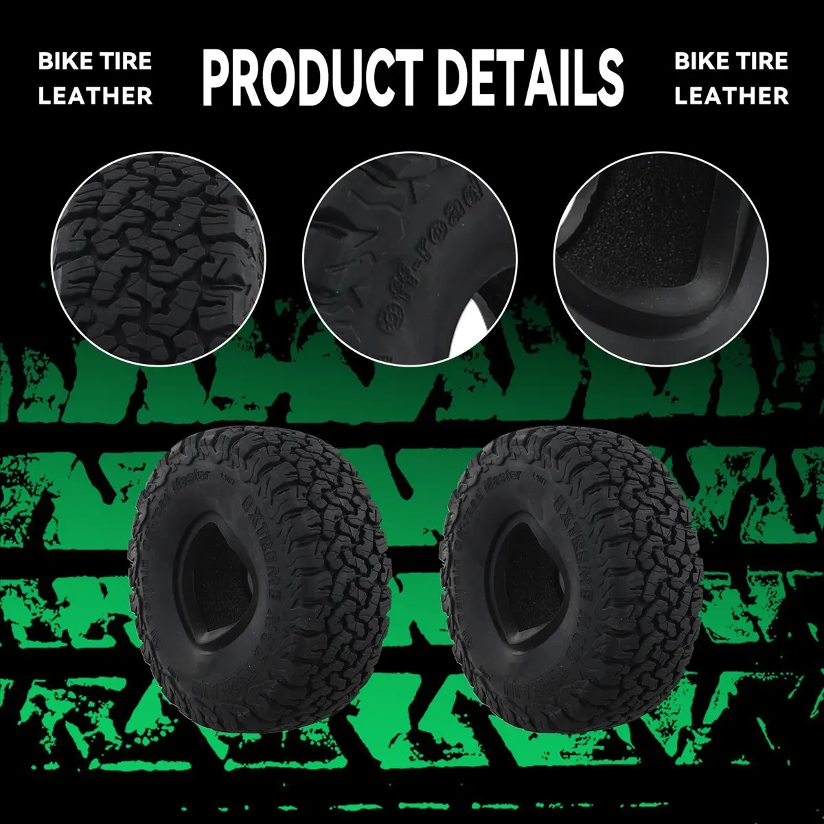 

A48U 4Pcs 115x44MM Soft Rubber Tyre 1.9Inch Wheel Rock Terrain Tire for 1/10 RC Crawler Car TRX-4 Axial SCX10 90046
