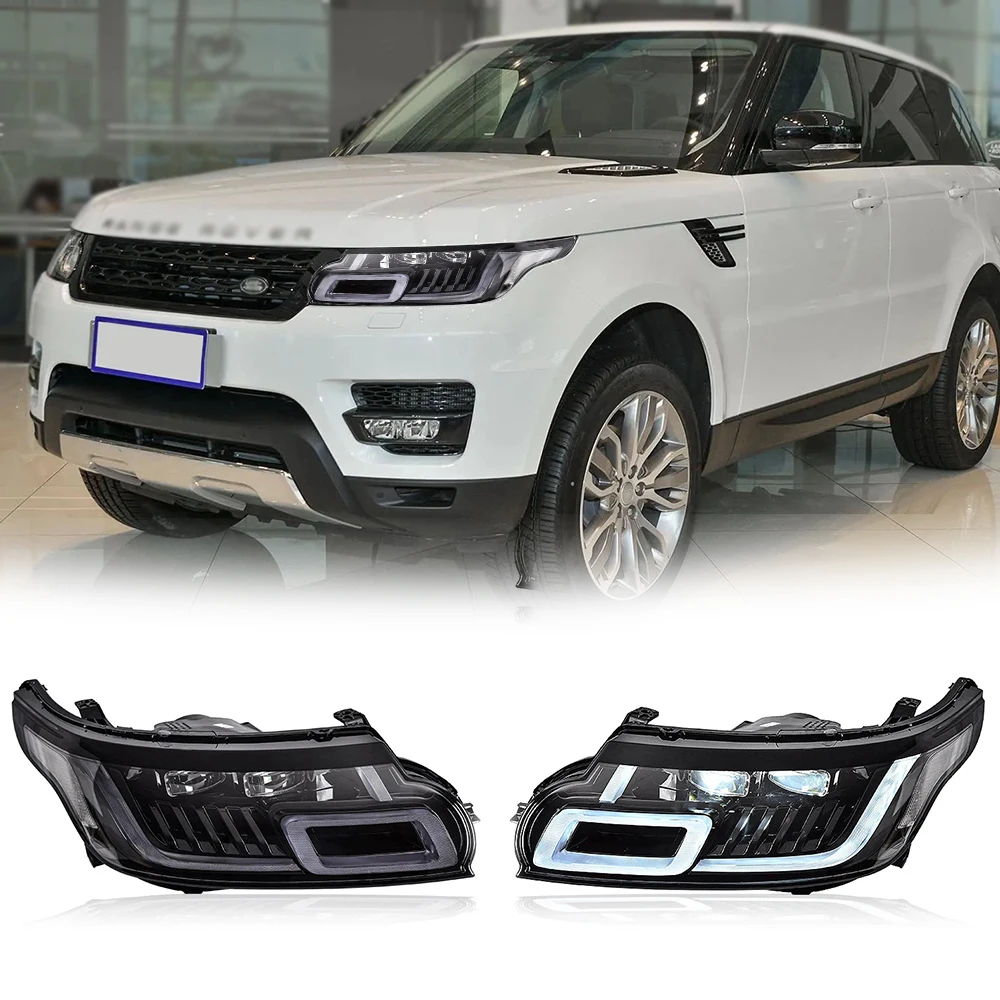 

Комплект модернизированных автомобильных светодиодных фар Plug and Play для Range Rover Sport L494 2014-2017, 6000K, 8000 люмен, 12В