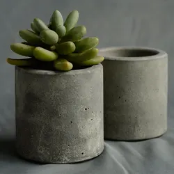 Round Pen Holder Silicone Mold Indoor Plant Pot Concrete Casting Mold Candle Vessel Cement Mold Gypsum Epoxy Resin Vase Mold