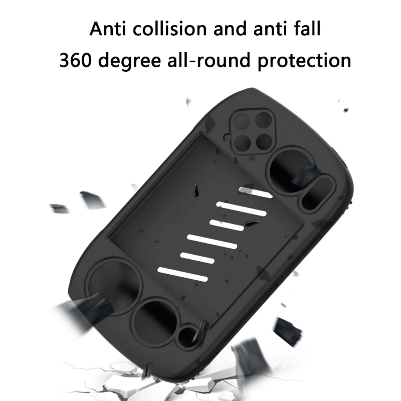 غطاء حماية للوحة الألعاب لجهاز RG CubeXX Gamepad غطاء مقاوم للغبار وغطاء من السيليكون مع حبل قصير