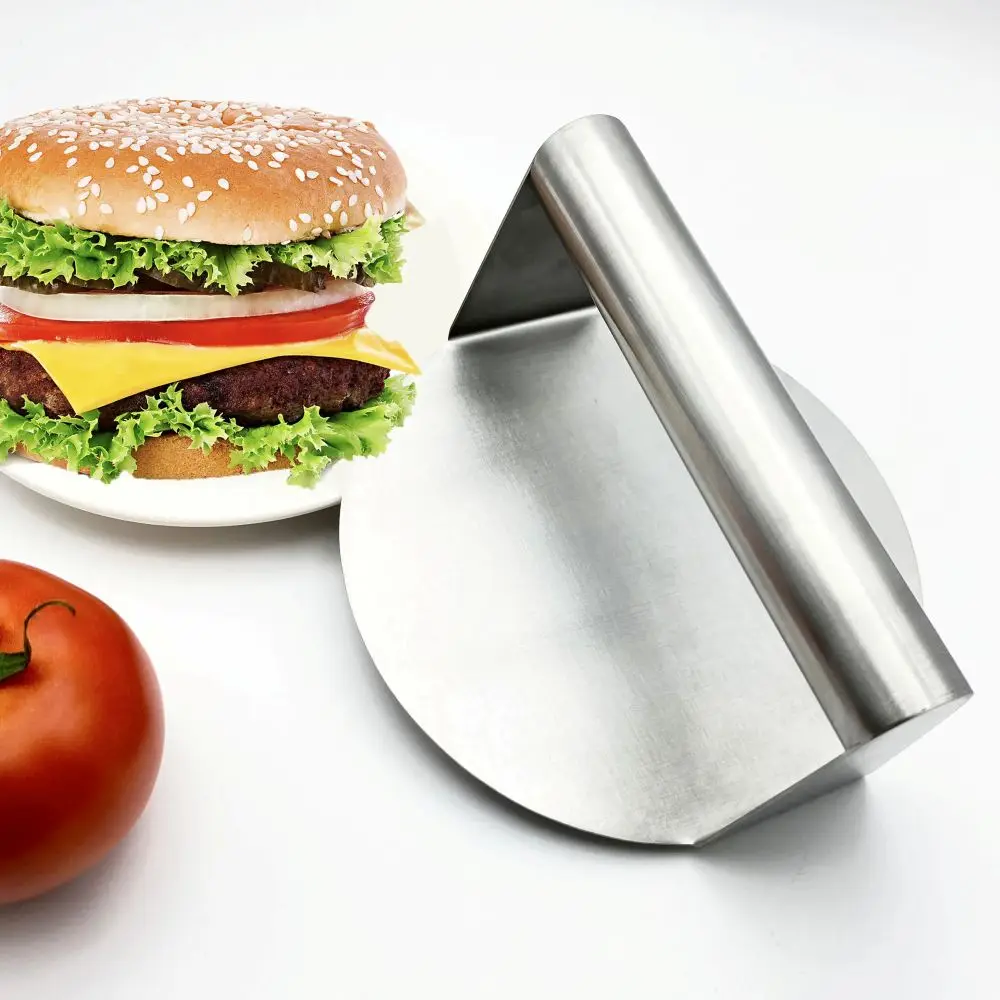 Stainless Steel Burger Press Smash Hamburger Patties Meat Masher Circular Mold for Deli Meats Kitchen Accessory
