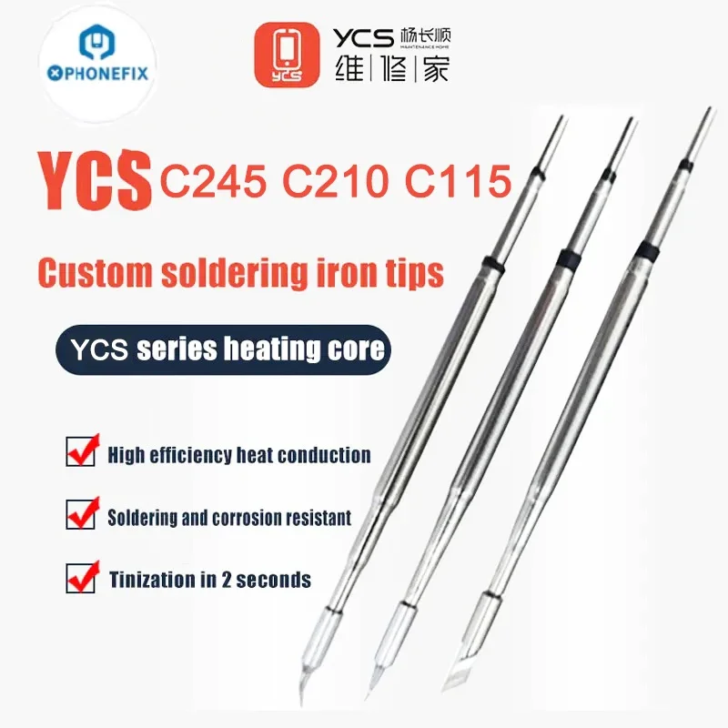 YCS MAGMA C210 245 115 Tips for Mobile Phones Soldering Iron Tips Welding Point for Welding Equipment Repair Tools Set