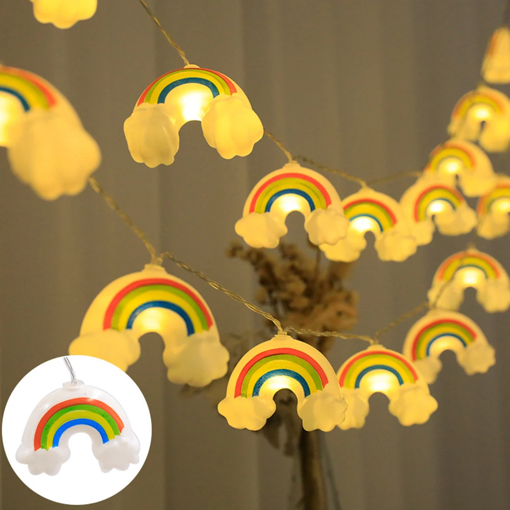 

USB/Battery Operated Cute Cat Paw Rocket Cloud Fairy LED Light String Christmas Garland for Birthday Party Wedding Bedroom Decor