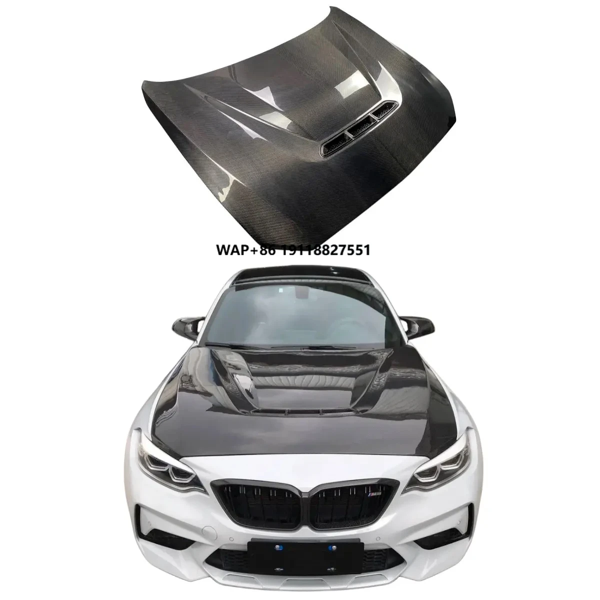 

Auto Refitting Parts Real Carbon Fiber Front Bonnet Cover for F22 2 Series F87 M2 CS Style Carbon Fiber Engine Hoods