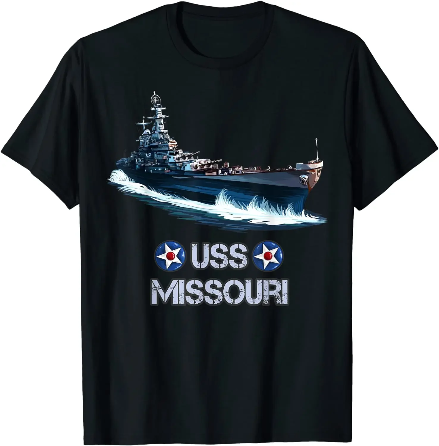 USS Missouri  American Naval Battleship T-Shirt. Premium Cotton Short Sleeve O-Neck Mens T Shirt New S-3XL