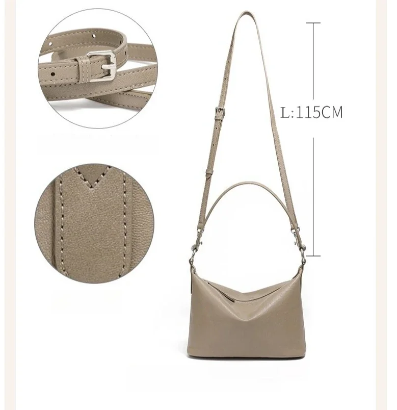 หรูหรา2025ฤดูร้อนVINTAGE Top-Grain Cowhideหนังผู้หญิงใต้วงแขนกระเป๋าคลาสสิกเดินทางHobo & อเนกประสงค์Crossbodyกระเป๋า