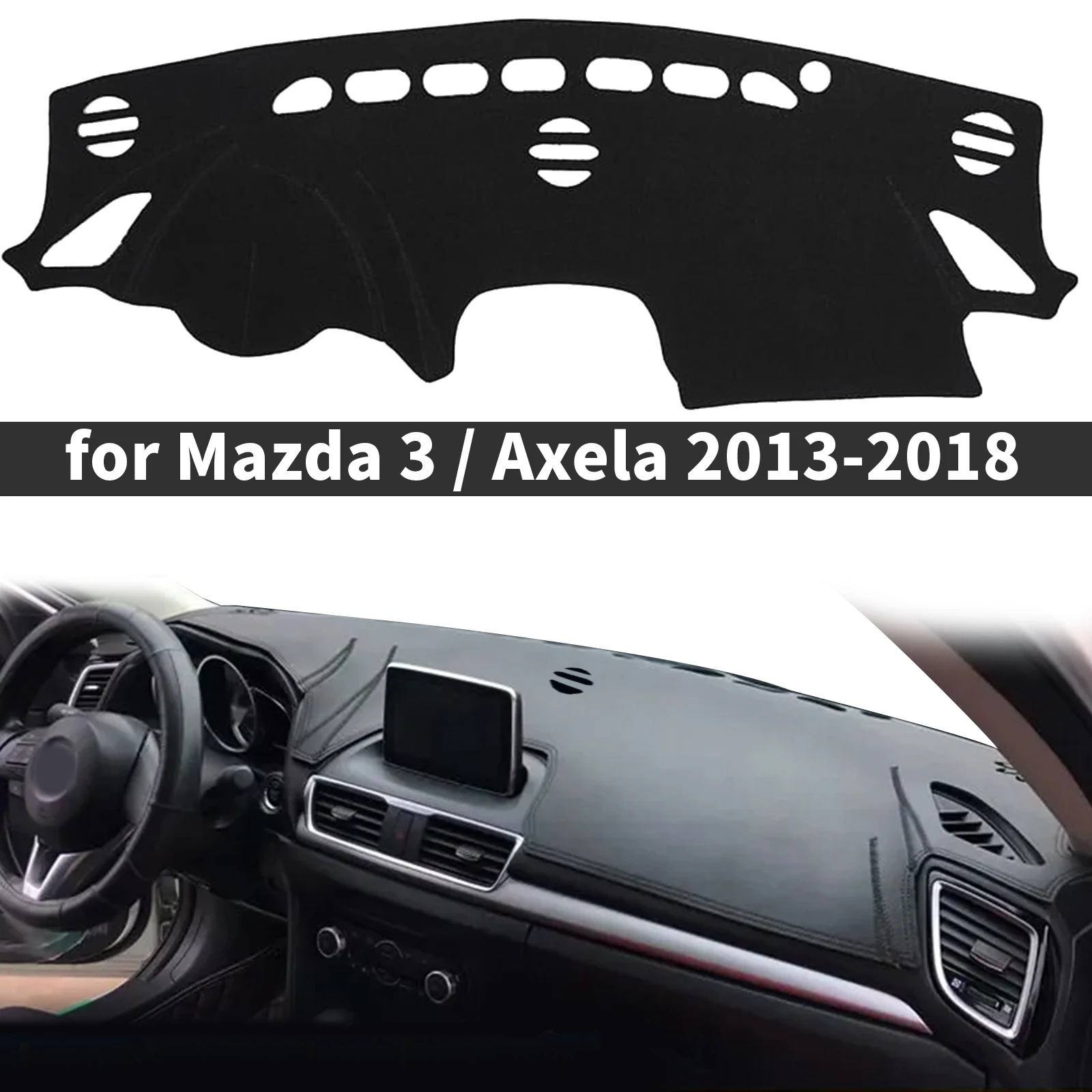 

fit for Mazda 3 BM BN Axela 2013 2014 2015-2018 Car Accessories Dashmat Dashboard Cover Pad Protective Carpet DashMat Sunshade