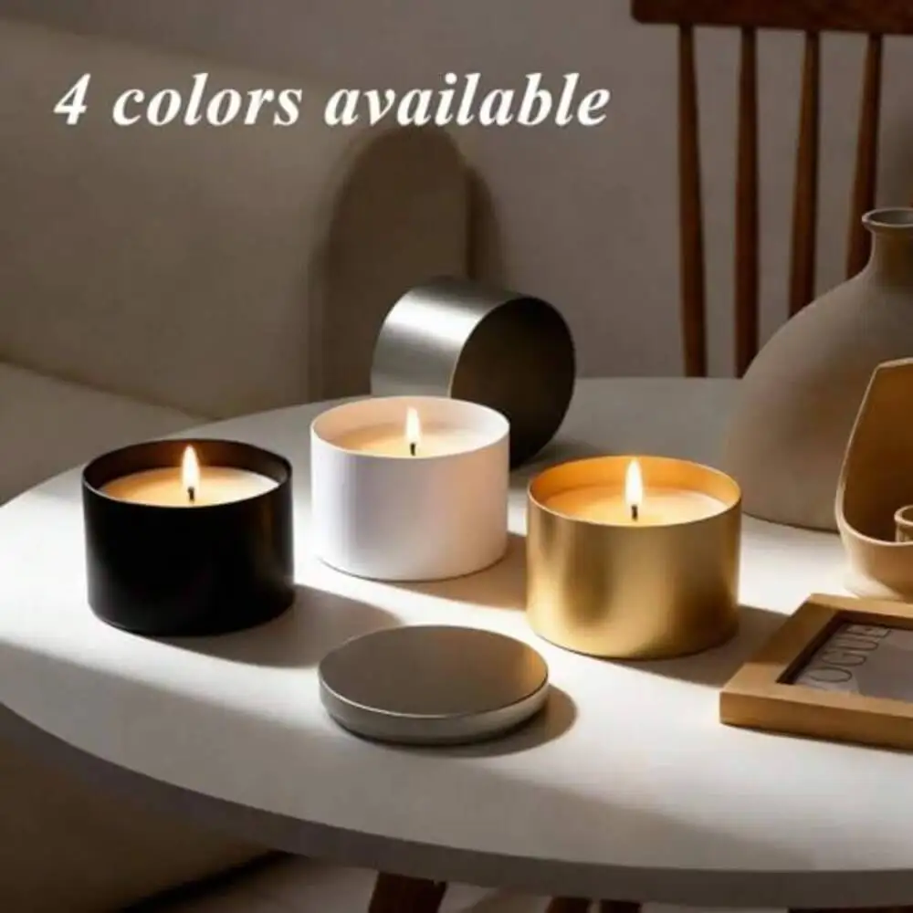 8OZ Candle Cans With Lids And Wicks Making Heavy-Duty Matte Small Bulk Empty Jars Vessels Container For Business Owner Travel