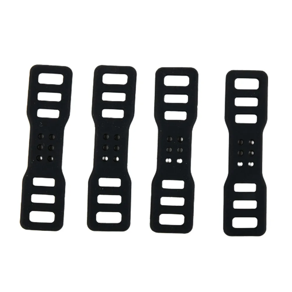 4Pcs Bike Bicycle Cycling Silicone Elastic Strap Bandage Light Lamp Mount Holder Mirror Recorder Fixed Rubber Band Headlight
