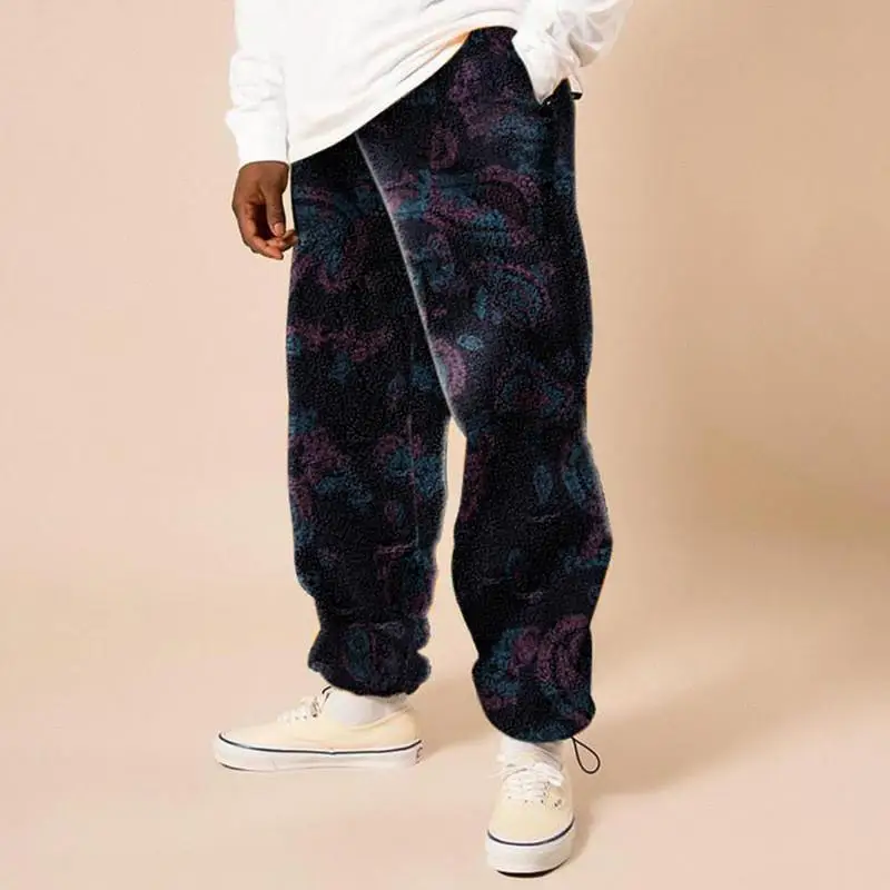 

Trendy Loose Printed Plu Casual Trousers for Men 202 Comfortable Soft Fabric Long Sve irt Versatile All Season Wear
