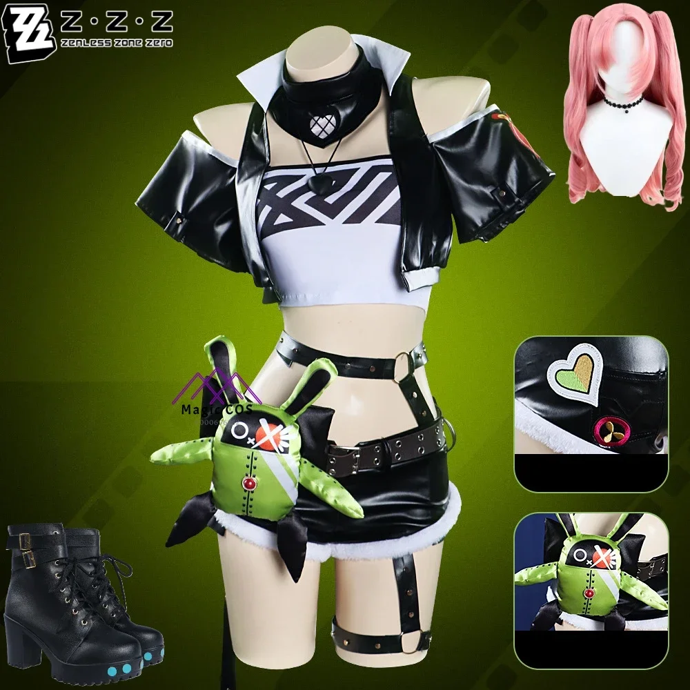 Nicole Demara Cosplay Costume Zenless Zone Zero Carnival Uniform Wig Anime Halloween Costumes Men Women Game Character Outfits