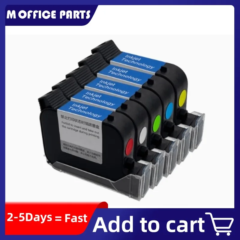 2588 42ML Black Red Blue Green Printer Ink Cartridge Quick-drying 12.7mm Print Height Universal for Handheld Inkjet Printer