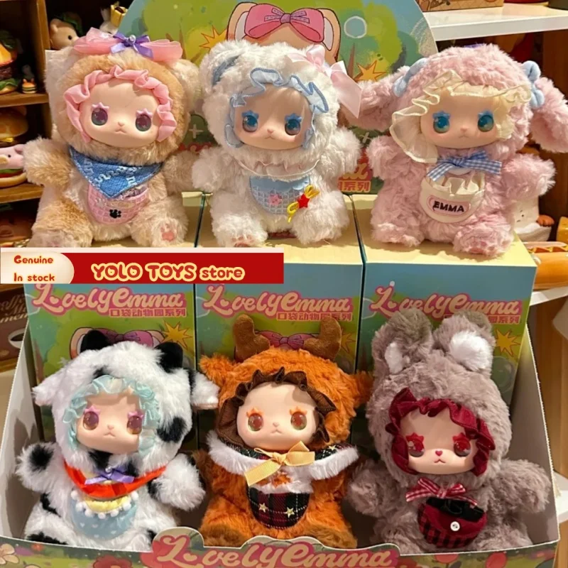 

Genuine Lovely Emma Pockets Zoo Series Blind Box Plush Dolls Toys Cute Action Anime Figure Mystery Box Kawaii Model Gift