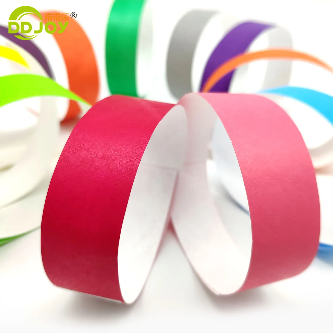 Tyvek-pulsera de papel liso para eventos y fiestas, brazalete barato de 100 pulgadas, 3/4 unidades