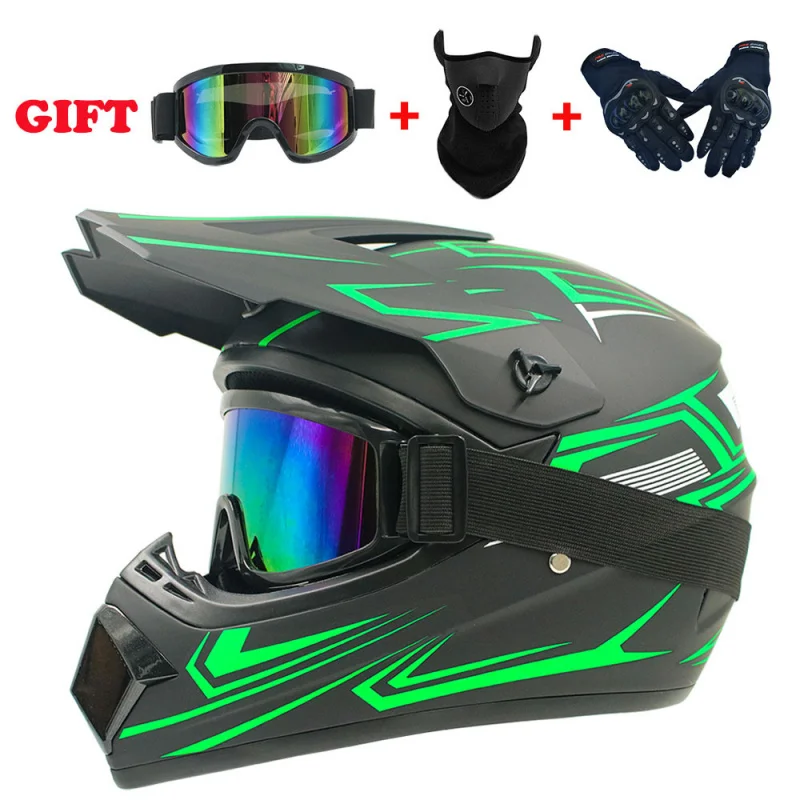 Exclusive for Cross-Border Cross-Country Helmet MotorcycleAMMountain Bike Full Face Helmet Riding Helmet Four Seasons Motorcycle