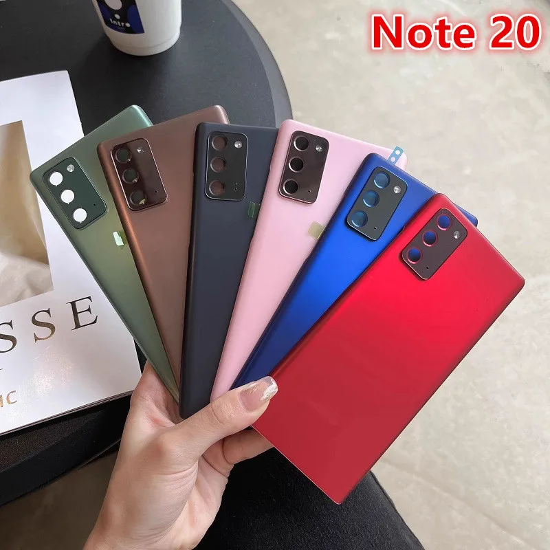 

Задний корпус Note20 для Samsung Galaxy Note 20 4G 5G N980 N981 6,7 дюйма, Пластиковая Задняя крышка аккумулятора, запасной дверной корпус + объектив камеры