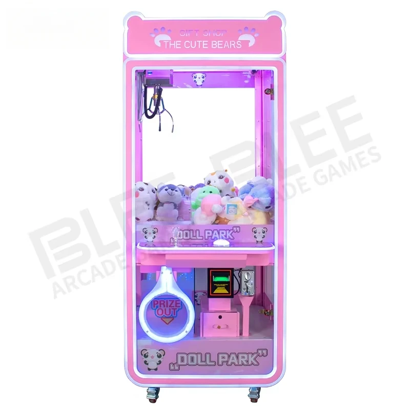 Custom Wholesale Claw Machine For Adult Classic Claw Crane Machine Crazy Toy 2 Crane With Bill Acceptor