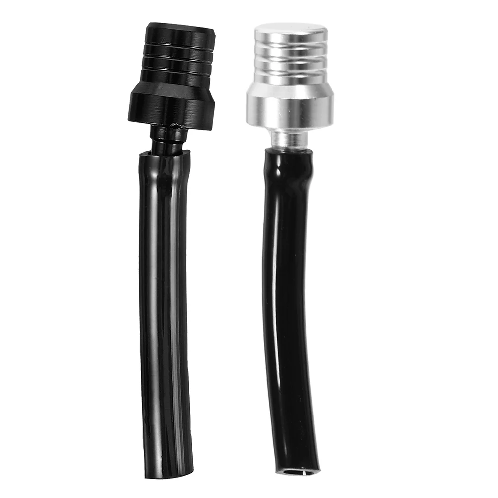 

2pcs Motorcycle Gas Fuel Tank Caps CNC Aluminum Ventilation Hose Cover ATV Parts Accessories Black Long Term