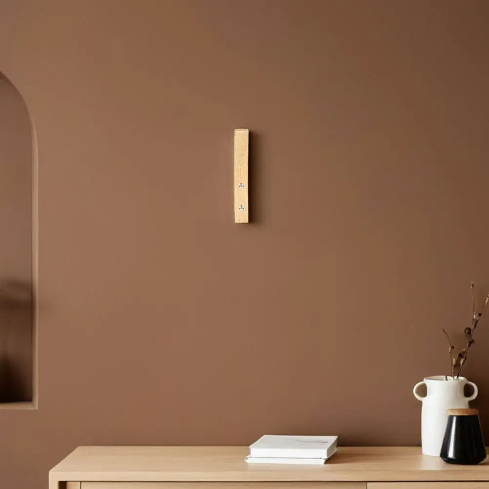 Rustic Wooden Wall Hook Single Coat Hat Towel Hanger Decorative Entryway Bathroom Organizer Space Saving Natural Wood Finish