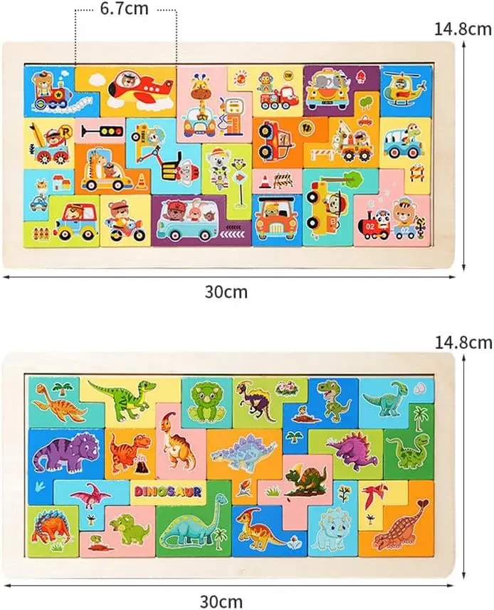 Puzzle Set 4 stücke Bord Spielzeug Bausteine Farbe DIY Clever Board Sammlung Kreative Geschenk Holz Spielzeug Puzzles Kinder Spiele