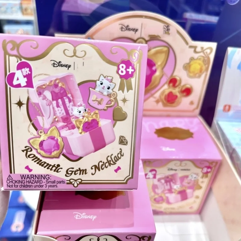 Caja ciega de la serie de gemas románticas de la colección auténtica de Disney, caja sorpresa, figura de exhibición, juguete para niña, muñeca coleccionable de moda, regalo