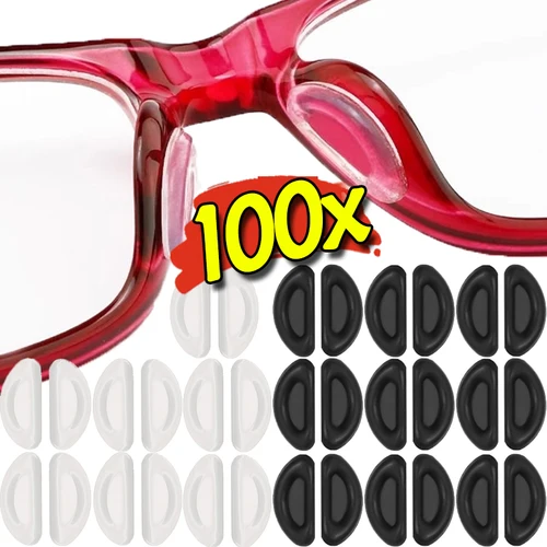 Imagen 2 del producto Almohadillas nasales antideslizantes para gafas, almohadillas nasales invisibles adhesivas de silicona en forma de D, almohadillas nasales transparentes para gafas, accesorios para gafas