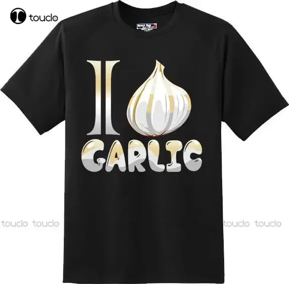 Spring High-Elastic Cotton New Funny Brand Clothing Funny I Love Garlic Food Cooking T Shirt New Graphic Teecustomize Tee Shirts