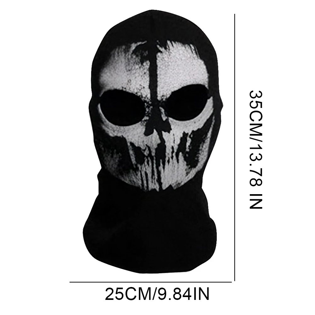 Halloween Ghost Full Face Mask Skull Scary Ghost Skeleton Motorcycle Cycling Headmask for Halloween Cosplay Balaclava Halloween