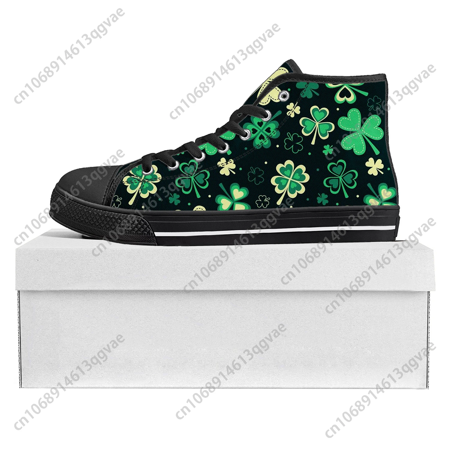 Lucky Shamrock High Top High Quality Sneakers St Patricks Day Mens Womens Teenager Canvas Sneaker Custom Shoe Couple Shoes