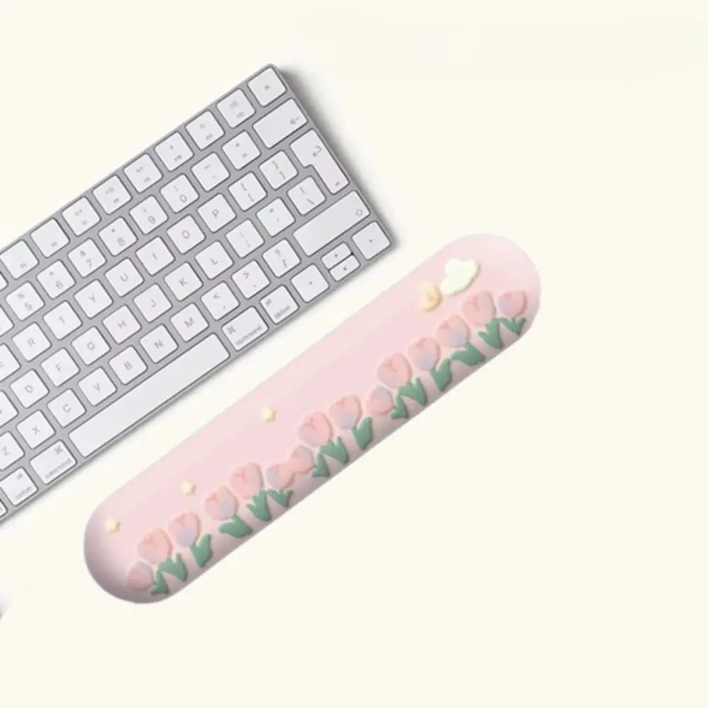 

Convenient Non-Slip Tulip Mouse Pad Hand Support Rubber Base Wrist Rest Mouse Pad Literary Ergonomic Mouse Wrist Rest Girl Gifts