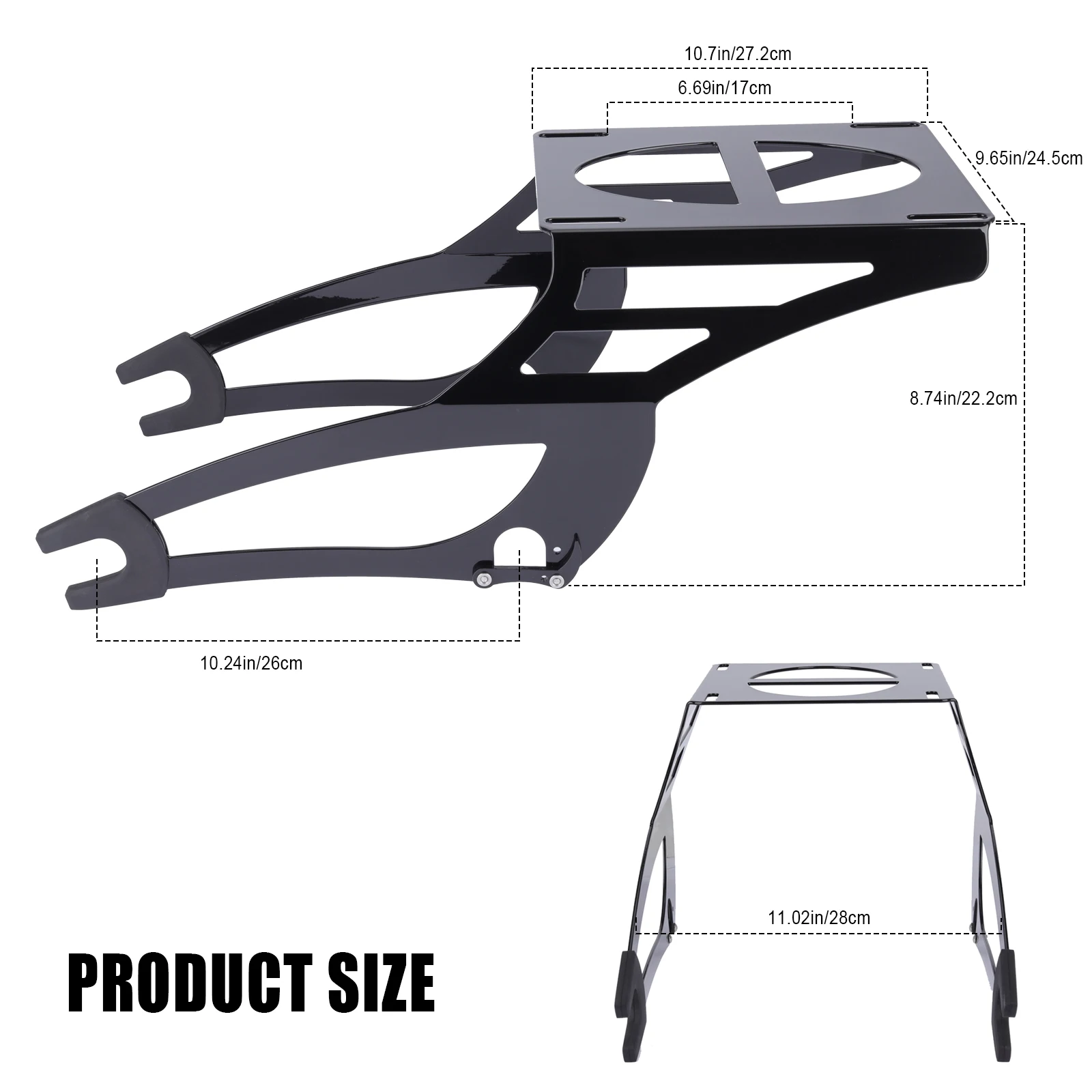 Motorcycle Matte Black Detachable Rear Luggage Rack for Indian Chieftain Roadmaster Springfield Challenger 2014-2024 Accessories