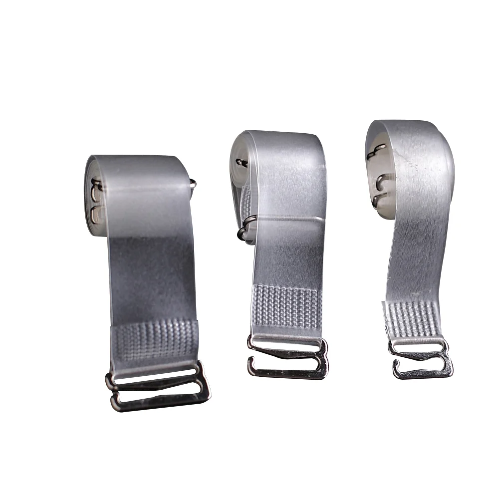 Sangles Réglables en Plastique Transparent Invisible avec Boucles en Acier Inoxydable, 3 Paires