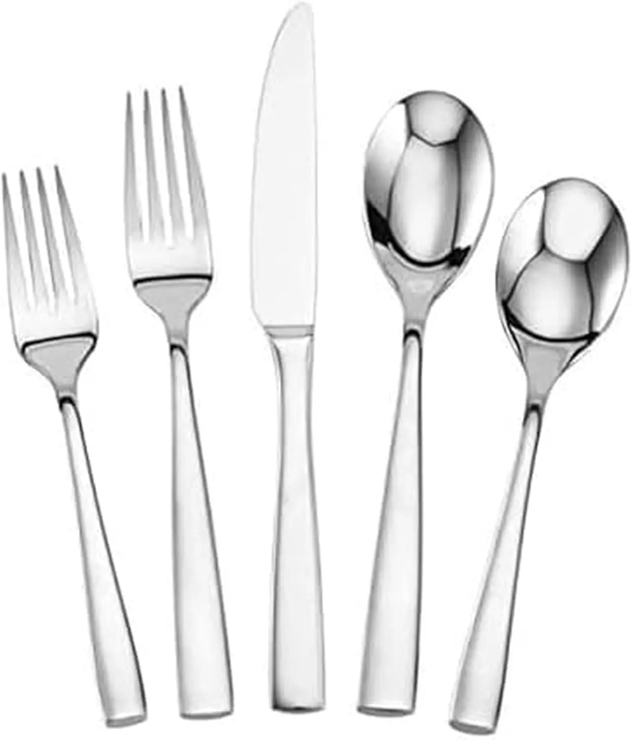 

Delano Flatware Service for 4, 20-Piece Stainless Steel Silverware Set in 18/0 Finish