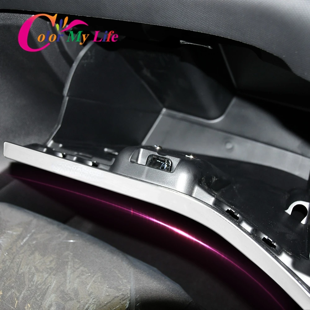 

LHD Car Interior Glove Box Decoration Cover Trim Sticker for Ford New Fiesta MK7 2009 - 2017 Storage Box Stickers Accessories