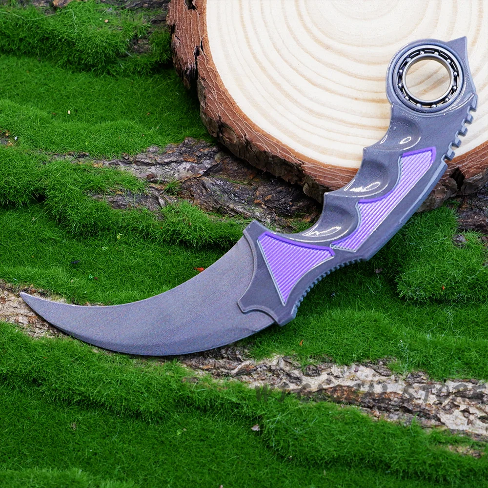 18cm GO Game karambi Peripheral Claw Knife weapons model Outdoor Training Knifes Unsharpened Cosplay Ornaments Gifts for Boys