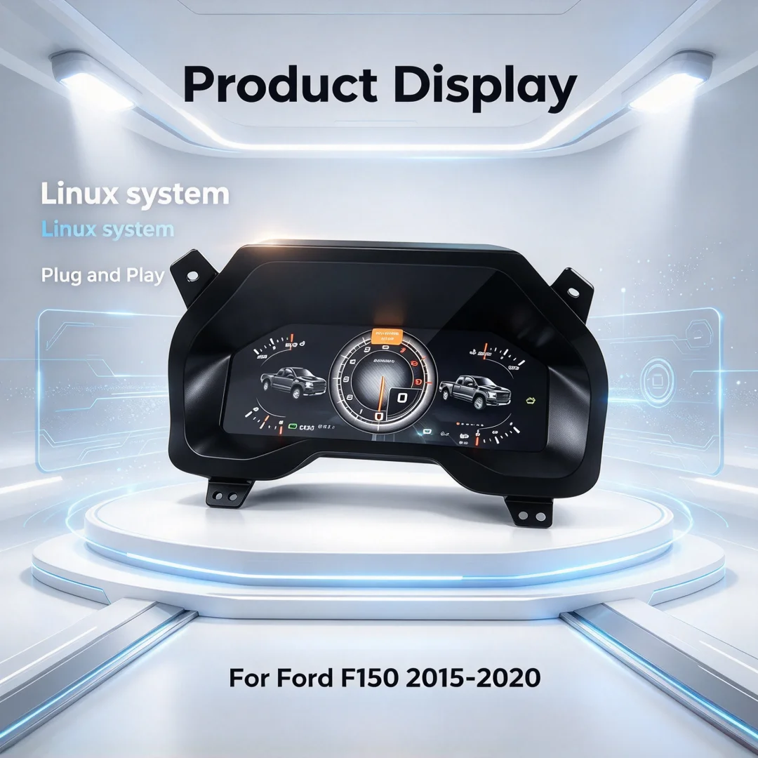 NEW Carplay LCD Digital Cluster Instrument For Ford F150 2015-2020 Raptor Series 2015-2021 Virtual Cockpit Speedometer Dashboard